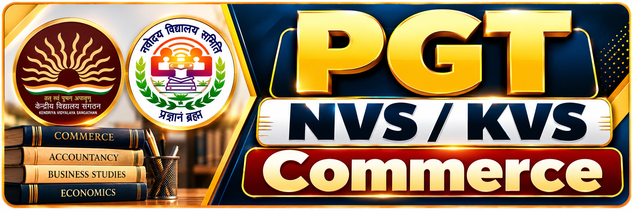 KVS / NVS PGT Commerce coaching course banner - Srijjan Institute Jaipur