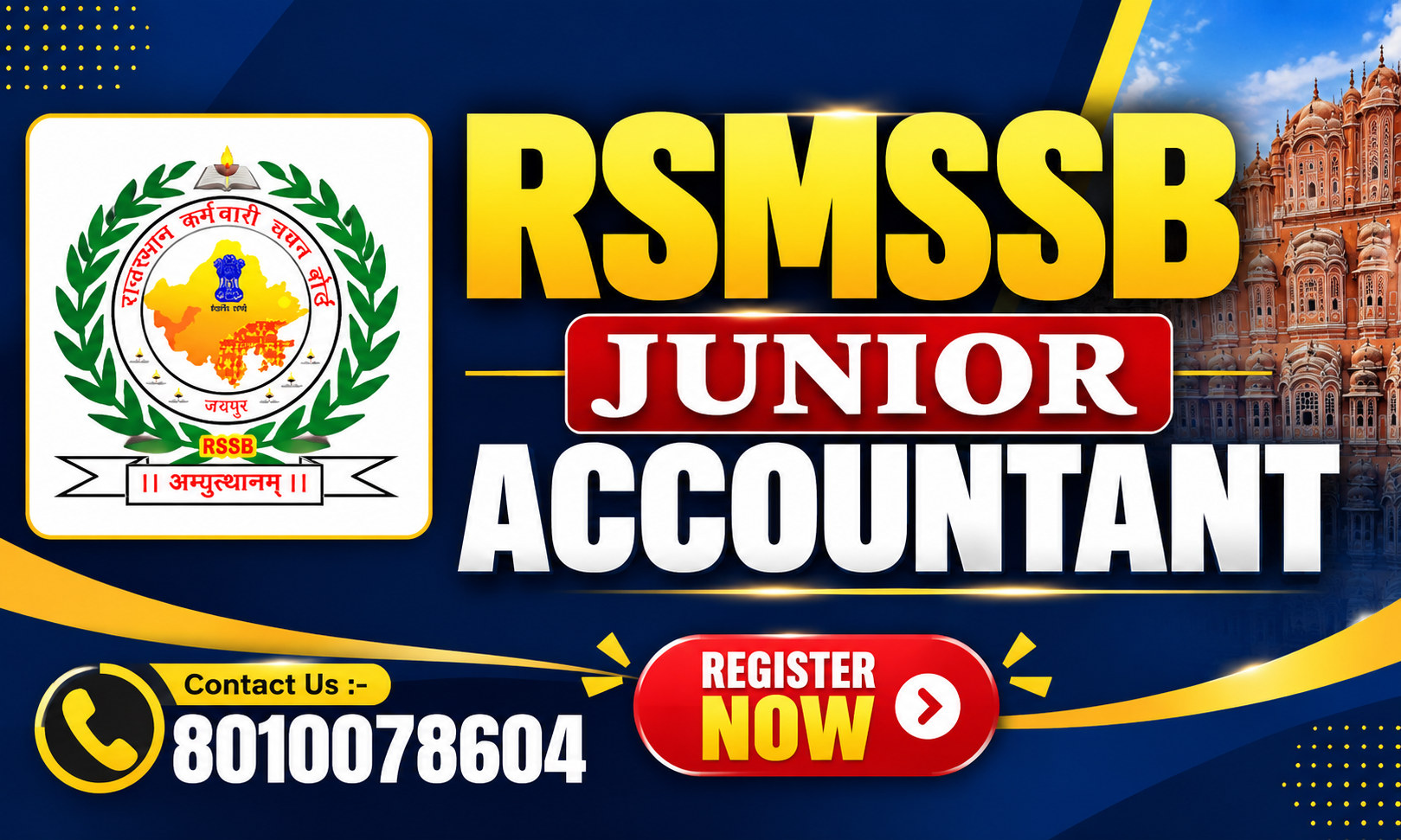RSMSSB Junior Accountant Course - Srijjan Institute
