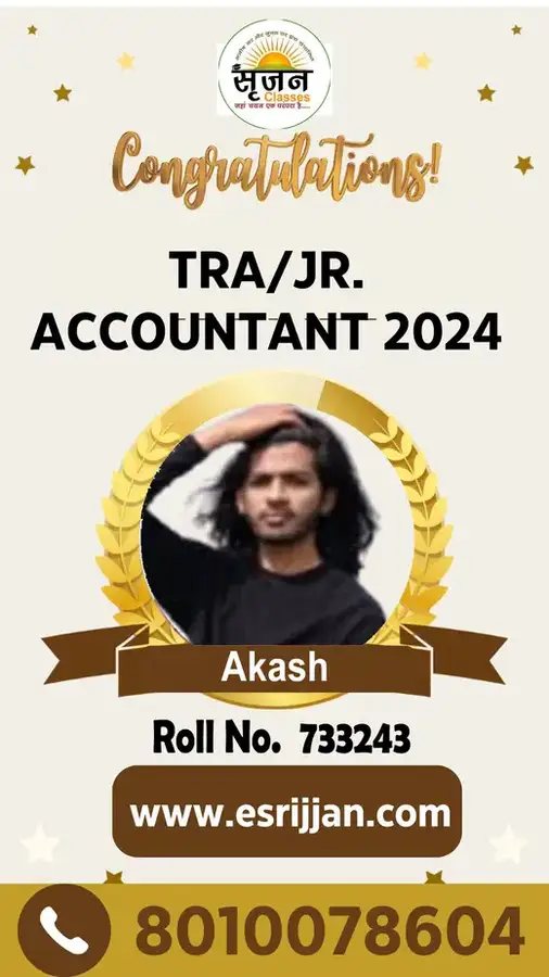 Akash - RSMSSB TRA Junior Accountant 2024 selected student